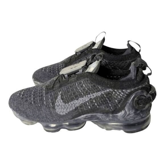 NIKE Air VaporMax 2020 Flyknit 'Black Dark Grey' Running Shoes Size 5Y/W6.5 - Picture 3 of 11